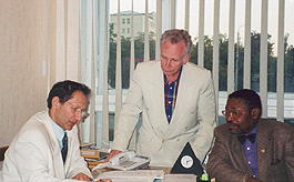 photo: Signing the Supplement to Memorandum between AAMU and TNU, October 2, 2000